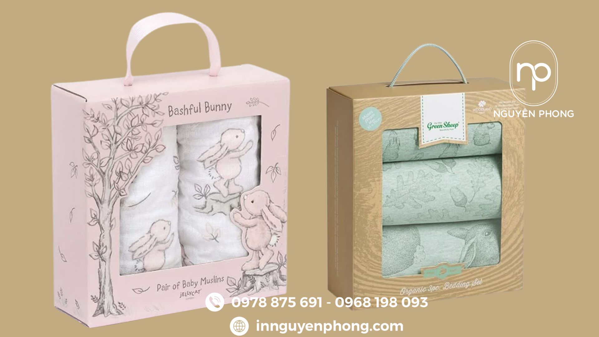 Mẫu hộp giấy đựng khăn tắm thiết kế quai cầm 